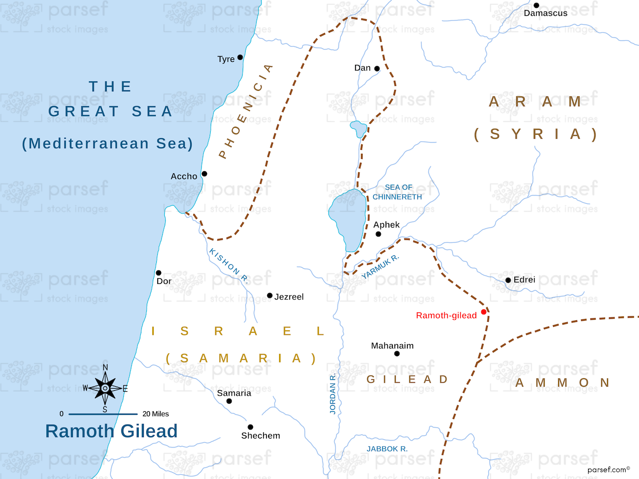 Ramoth Gilead Map bible map