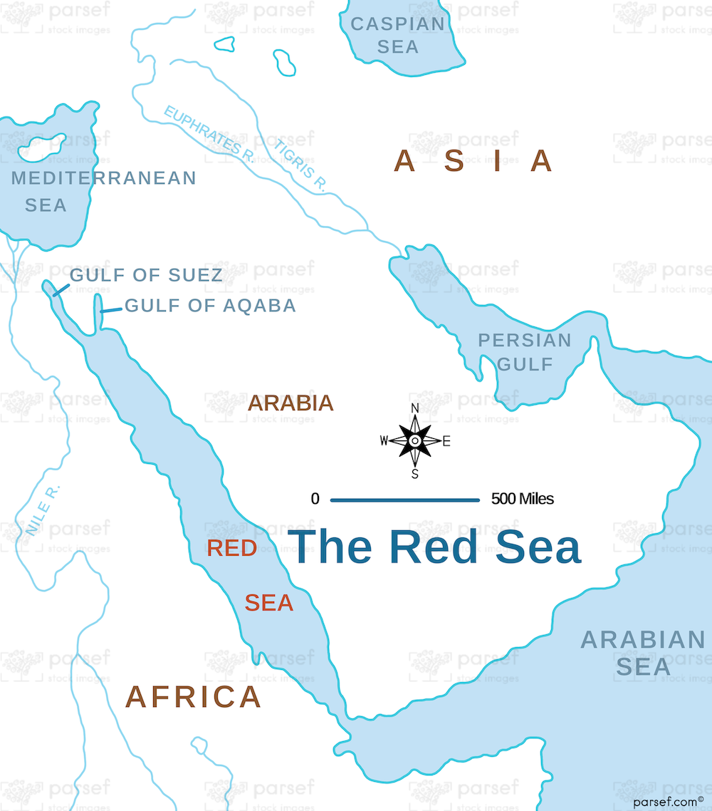 The Red Sea Map bible map