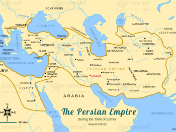Persian Empire around 475 BC Map image